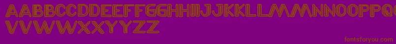 LaserGun-Schriftart – Braune Schriften auf violettem Hintergrund