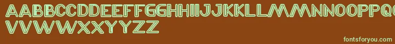 LaserGun-fontti – vihreät fontit ruskealla taustalla