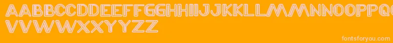 LaserGun Font – Pink Fonts on Orange Background