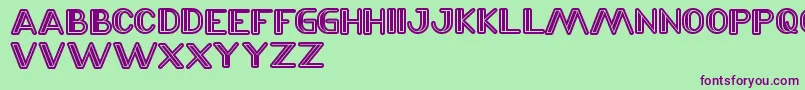 LaserGun Font – Purple Fonts on Green Background