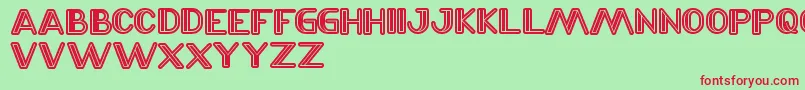LaserGun Font – Red Fonts on Green Background