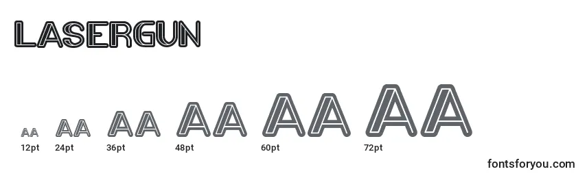 LaserGun Font Sizes