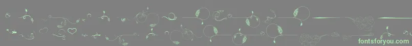 Ornamind Font – Green Fonts on Gray Background
