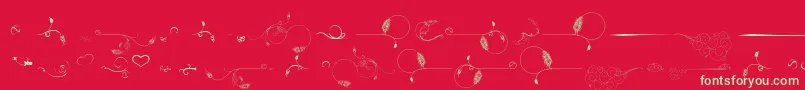 Ornamind Font – Green Fonts on Red Background