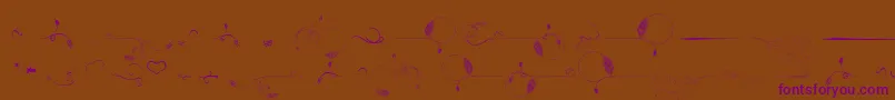 Ornamind Font – Purple Fonts on Brown Background