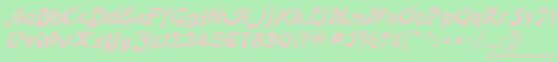 Bonnardflf Font – Pink Fonts on Green Background