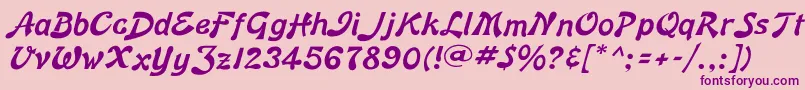 Bonnardflf Font – Purple Fonts on Pink Background