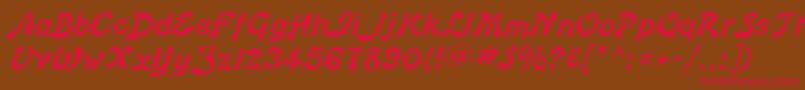 Bonnardflf Font – Red Fonts on Brown Background