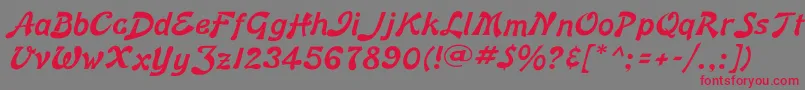 Bonnardflf Font – Red Fonts on Gray Background