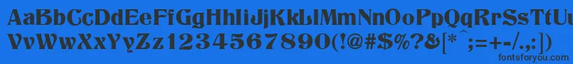 Titania Font – Black Fonts on Blue Background