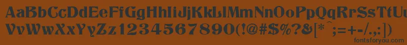 Titania Font – Black Fonts on Brown Background