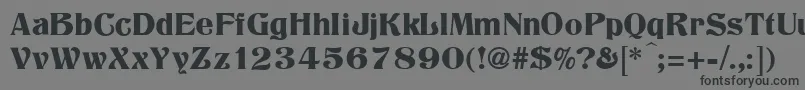 Шрифт Titania – чёрные шрифты на сером фоне