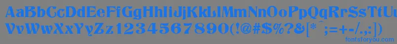 Шрифт Titania – синие шрифты на сером фоне