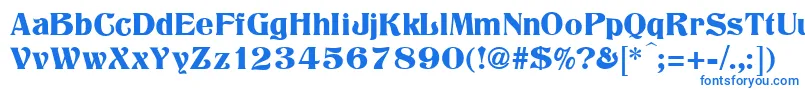 Шрифт Titania – синие шрифты