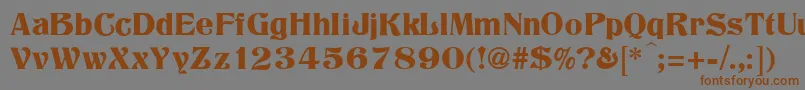 Titania-fontti – ruskeat fontit harmaalla taustalla