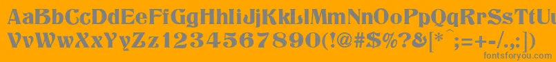 Шрифт Titania – серые шрифты на оранжевом фоне