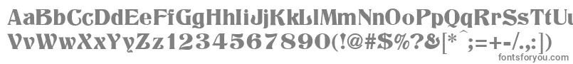 Titania Font – Gray Fonts on White Background