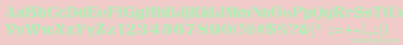 Шрифт Titania – зелёные шрифты на розовом фоне