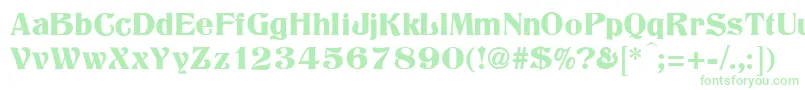 Шрифт Titania – зелёные шрифты на белом фоне