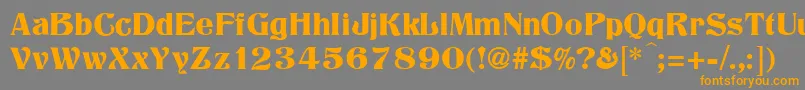 Titania Font – Orange Fonts on Gray Background