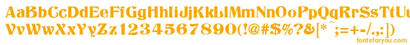 Titania Font – Orange Fonts on White Background