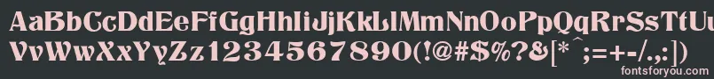 Шрифт Titania – розовые шрифты на чёрном фоне