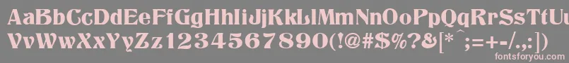 Titania-fontti – vaaleanpunaiset fontit harmaalla taustalla