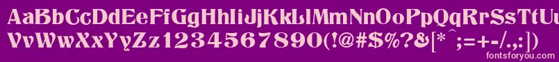 フォントTitania – 紫の背景にピンクのフォント