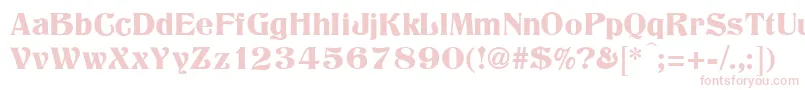 フォントTitania – 白い背景にピンクのフォント