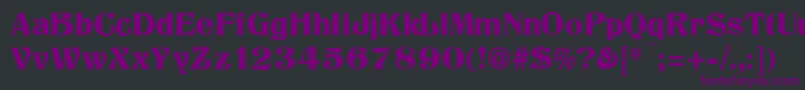 Шрифт Titania – фиолетовые шрифты на чёрном фоне