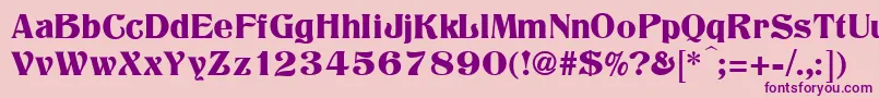 Шрифт Titania – фиолетовые шрифты на розовом фоне