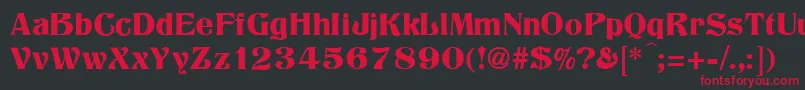Шрифт Titania – красные шрифты на чёрном фоне