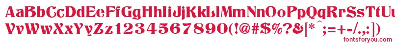 Titania-fontti – punaiset fontit valkoisella taustalla