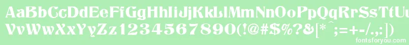 Шрифт Titania – белые шрифты на зелёном фоне