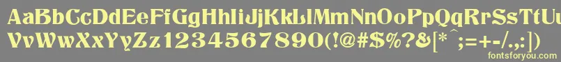 Titania-fontti – keltaiset fontit harmaalla taustalla