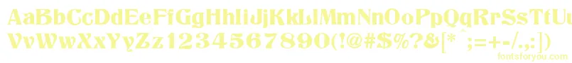 Шрифт Titania – жёлтые шрифты на белом фоне