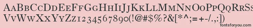Więcej informacji o czcionce PartitionOldstyleSsiSmallCaps Czcionka PartitionOldstyleSsiSmallCaps – czarne czcionki na różowym tle