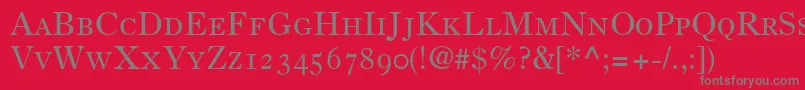 fuente PartitionOldstyleSsiSmallCaps – Fuentes Grises Sobre Fondo Rojo