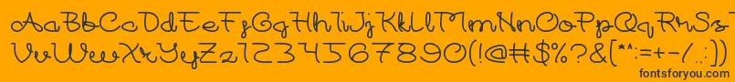 At Font – Black Fonts on Orange Background