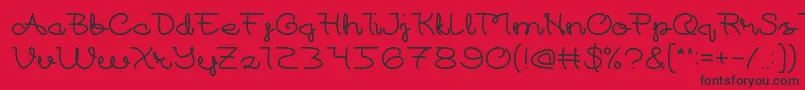 At Font – Black Fonts on Red Background