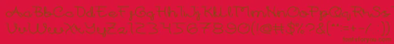 At Font – Brown Fonts on Red Background