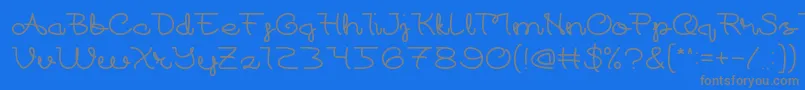 At Font – Gray Fonts on Blue Background