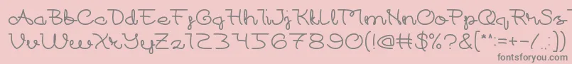 At Font – Gray Fonts on Pink Background