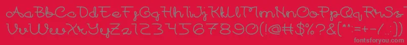 At Font – Gray Fonts on Red Background
