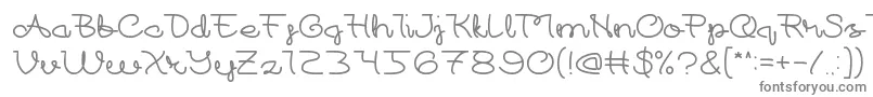 フォントAt – 白い背景に灰色の文字