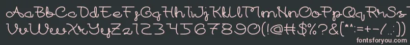 At Font – Pink Fonts on Black Background