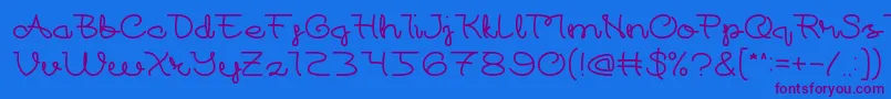 At Font – Purple Fonts on Blue Background