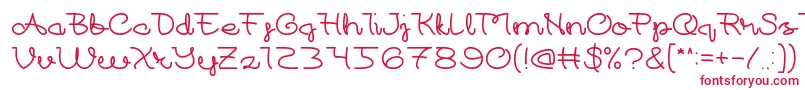At Font – Red Fonts on White Background