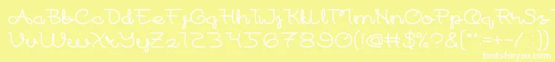 At Font – White Fonts on Yellow Background