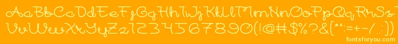 At Font – Yellow Fonts on Orange Background